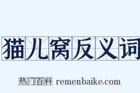 猫儿窝反义词是什么意思的图片